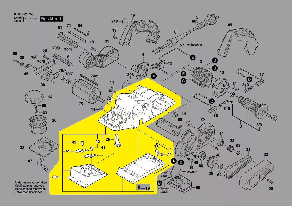 Châssis pour rabot GHO 40-82 C Bosch